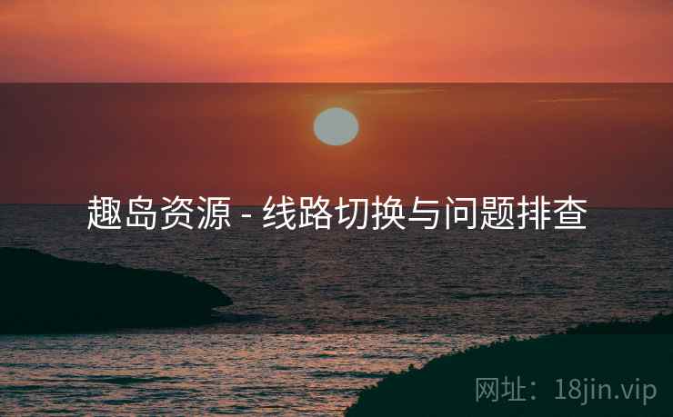 趣岛资源 - 线路切换与问题排查